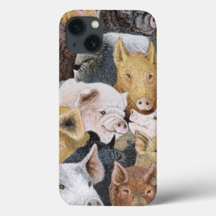 Funda Para iPhone 13 Cerdos a montones