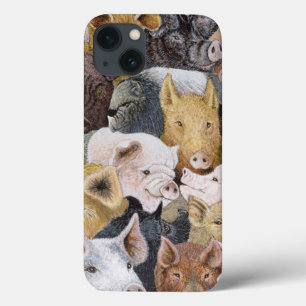 Funda Para iPhone 13 Cerdos a montones