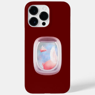 Funda Para iPhone 14 Pro Max De Case-Mate Cerdos volando junto a la ventana del avión