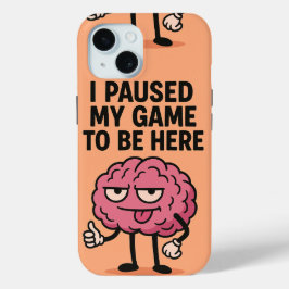 Funda Para iPhone 15 "Cerebro del juego en pausa - Modo de juego activa