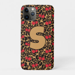 Funda Para iPhone 11 Pro Cerezas de leopardo personalizadas