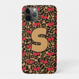 Funda Para iPhone 11 Pro Cerezas de leopardo personalizadas