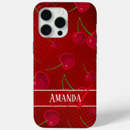 Funda Para iPhone 15 Pro Max Cerezas rojas Brillantes
