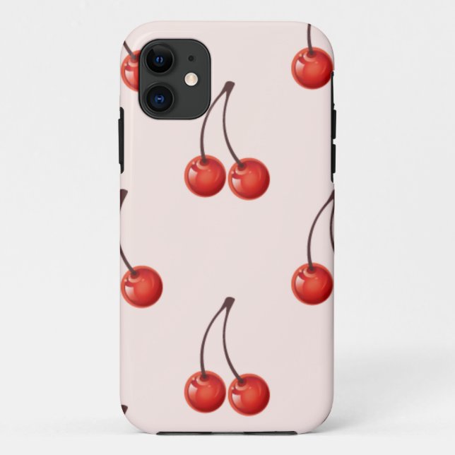 Funda De Case-Mate Para iPhone cerezas rosas (Reverso)