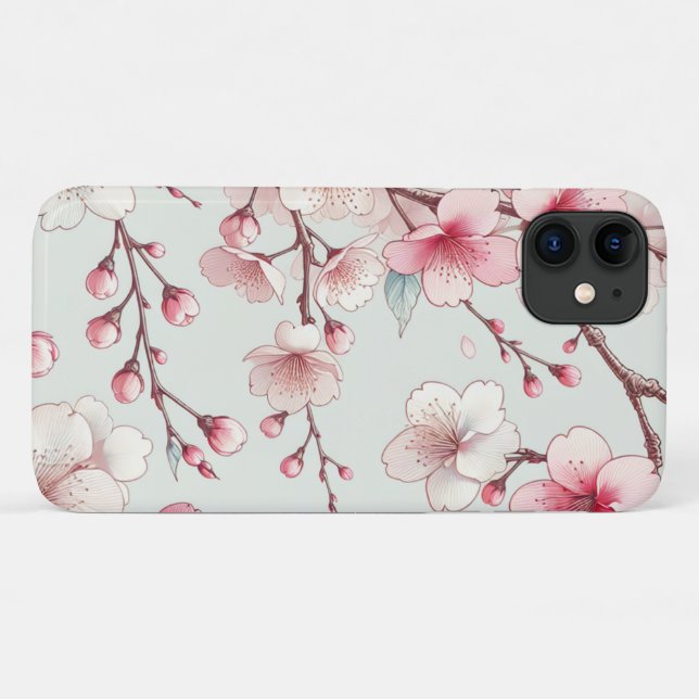 Funda De Case-Mate Para iPhone Cerezo en flor (Reverso (horizontal))