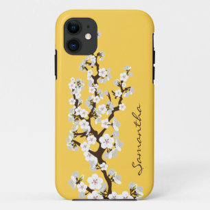 title_seo2 Cerezo en flor iPhone 5 Funda-Funda mate (amarillo
