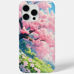 Funda Para iPhone 15 Pro Max Cerezo Japonés