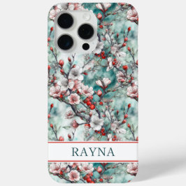 Funda Para iPhone 15 Pro Max Cerezos Flor de Cerezo Impresa Monogramada