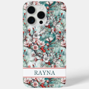 Funda Para iPhone 15 Pro Max Cerezos Flor de Cerezo Impresa Monogramada