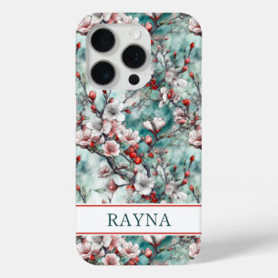 Funda Para iPhone 15 Pro Cerezos Flor de Cerezo Impreso Monogramado