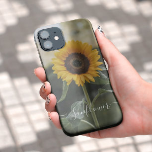 Funda Para iPhone 11 Cerrar estuches de iphone de girasol amarillo