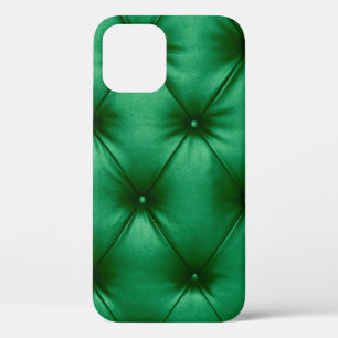 Funda Para iPhone 12 Cerrar la textura de fondo de la capitona verde os