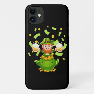 Funda Para iPhone 11 Cerveza Duende Irlandés Día de San Patricio