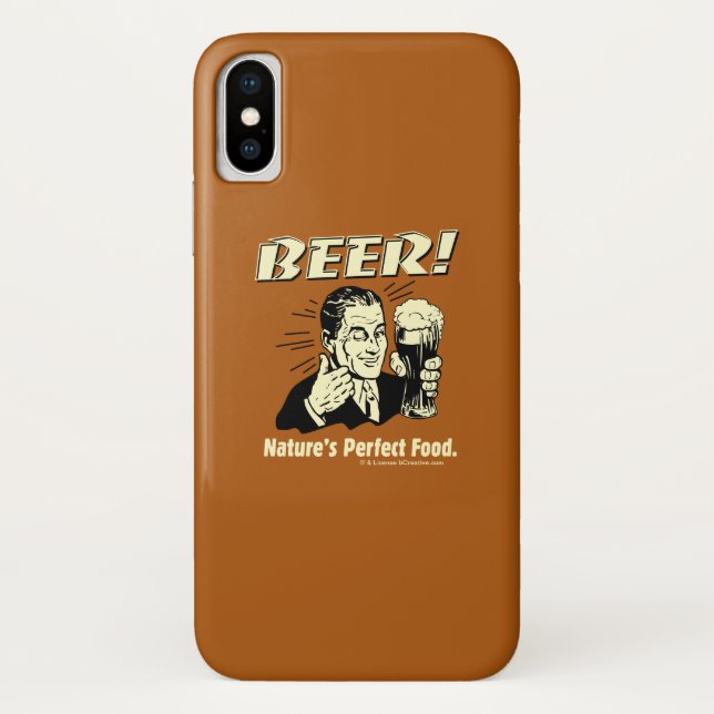Funda De Case-Mate Para iPhone Cerveza: La comida perfecta de la naturaleza (Reverso)