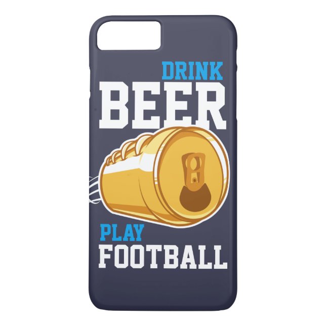 Funda De Case-Mate Para iPhone Cerveza y fútbol (Reverso)