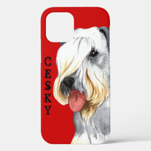 Funda Para iPhone 12 Cesky Terrier Bloque de colores