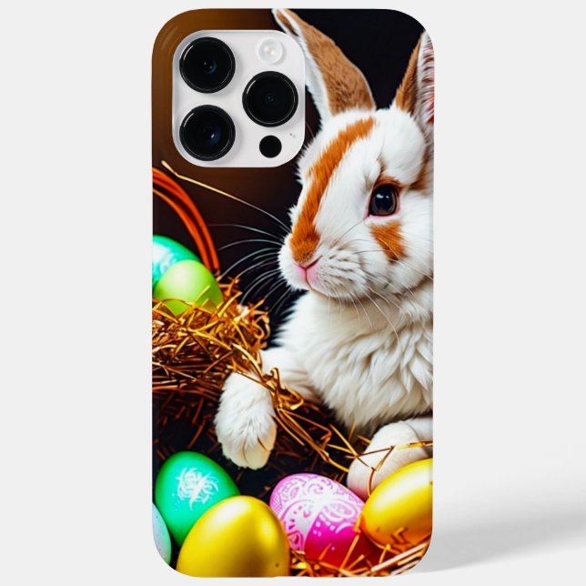 Funda De Case-Mate Para iPhone Cesta de conejo y huevos de Pascua (Reverso)