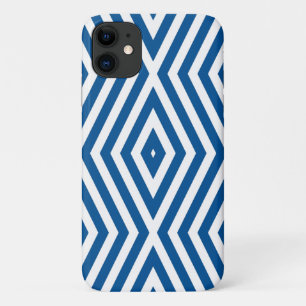 Funda Para iPhone 11 Cevrones de diamantes de los tonos azules de señal