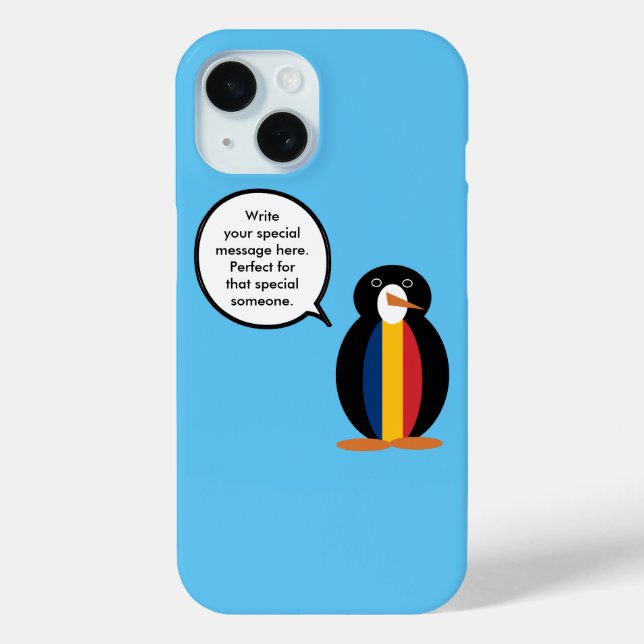 Funda De Case-Mate Para iPhone Chadiano hablando con la señora Penguin personaliz (Reverso )