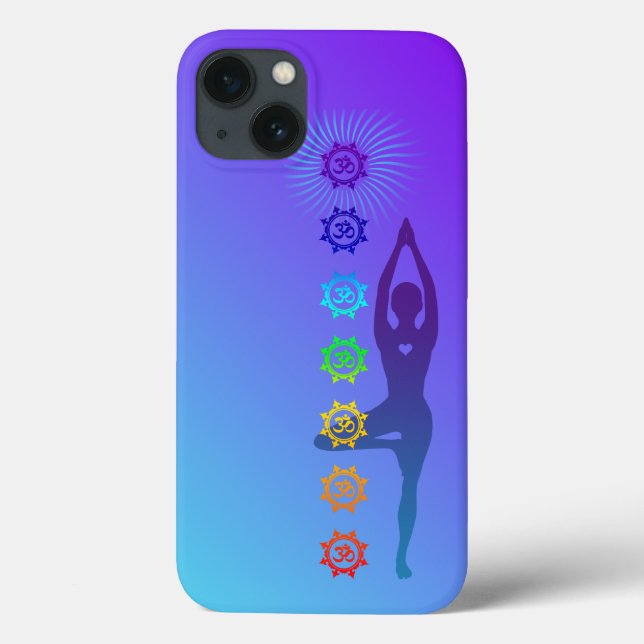 Funda De Case-Mate Para iPhone Chakra Tree Pose - Yoga e Ilustración Espiritual (Reverso)
