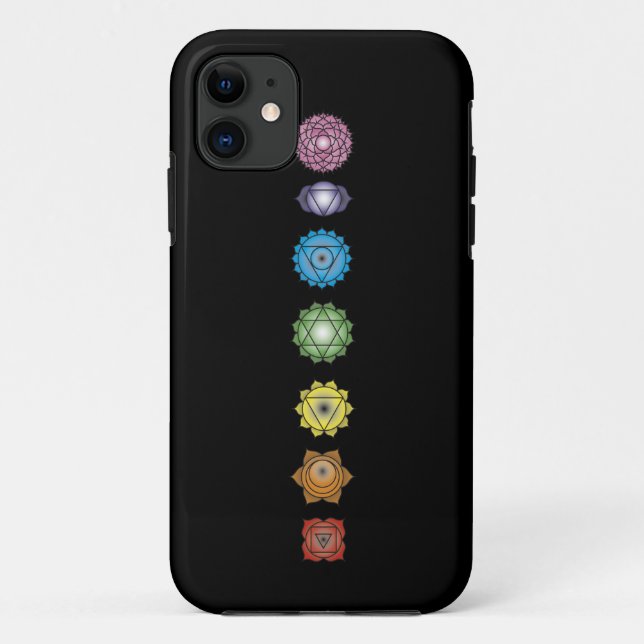 Funda De Case-Mate Para iPhone chakras de la yoga (Reverso)