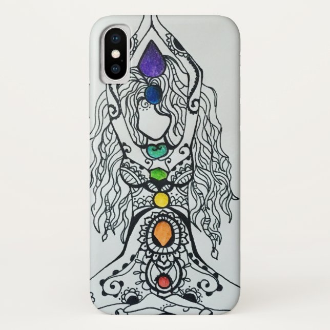 Funda De Case-Mate Para iPhone Chakras femenino (Reverso)