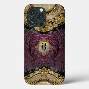 Funda Para iPhone 13 Pro Chalchadoriz Elegance Girly Monograma