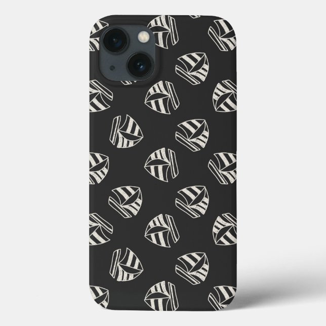 Funda De Case-Mate Para iPhone Chalk Drawn Sailboat Pattern (Reverso)