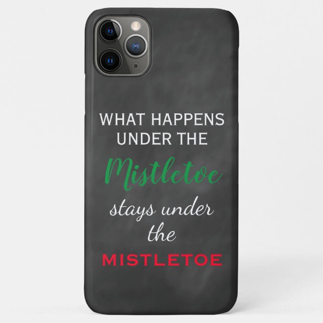 Funda De Case-Mate Para iPhone Chalkboard Mistletoe Holiday (Reverso)