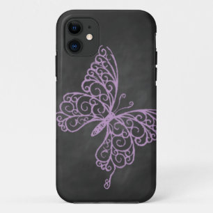 title_seo2 Chalkboard Purple Butterfly iPhone 5 Funda-mate ID