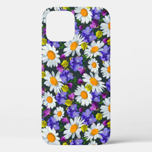 Funda Para iPhone 12 Chamomile, flores silvestres: patrón sin costuras.
