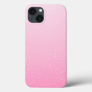 Funda Para iPhone 13 Champagne rosado con pequeñas burbujas fondo arte