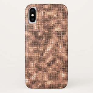 Funda Para iPhone X Champán de Lujo con Brillo Dorado Brillante
