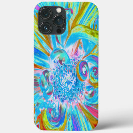 Funda Para iPhone 13 Pro Max Chartreuse festivo y Petales de flores de Dahlia a