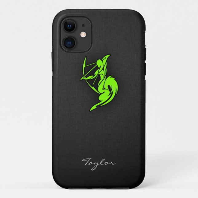 Funda De Case-Mate Para iPhone Chartreuse, Neon Green Sagittarius (Reverso)