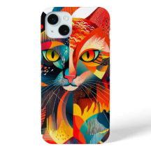 Chat Abstrait Coloré – Design Géométrique 🎨🐱
