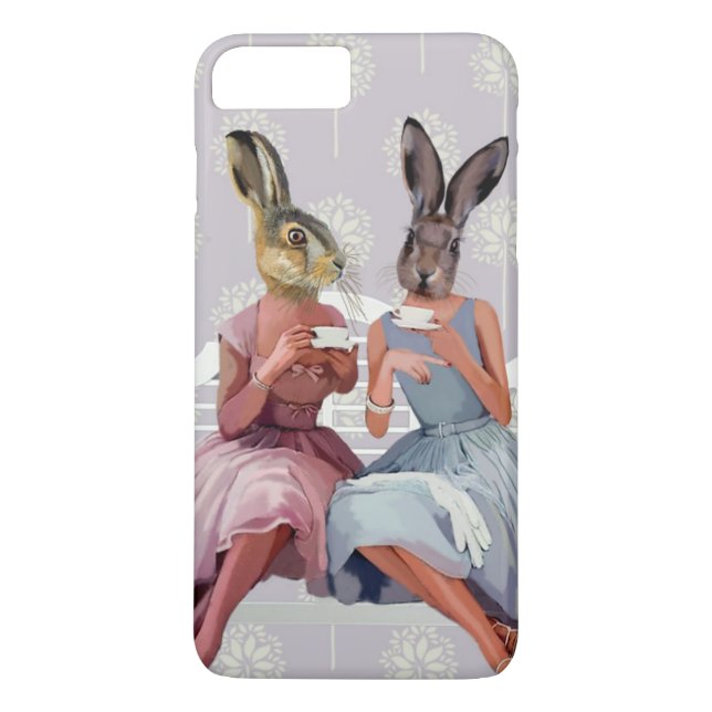 Funda De Case-Mate Para iPhone Chat en conejos (Reverso)