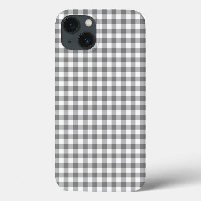 Funda De Case-Mate Para iPhone Checkered Grey and White (Reverso)