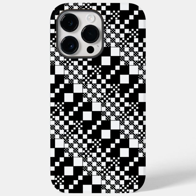Funda De Case-Mate Para iPhone Checks, Checks - Blanco y negro (Reverso )