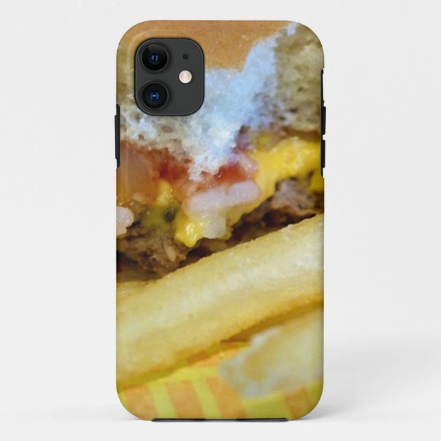Funda De Case-Mate Para iPhone Cheeseburger y Fries (Reverso)