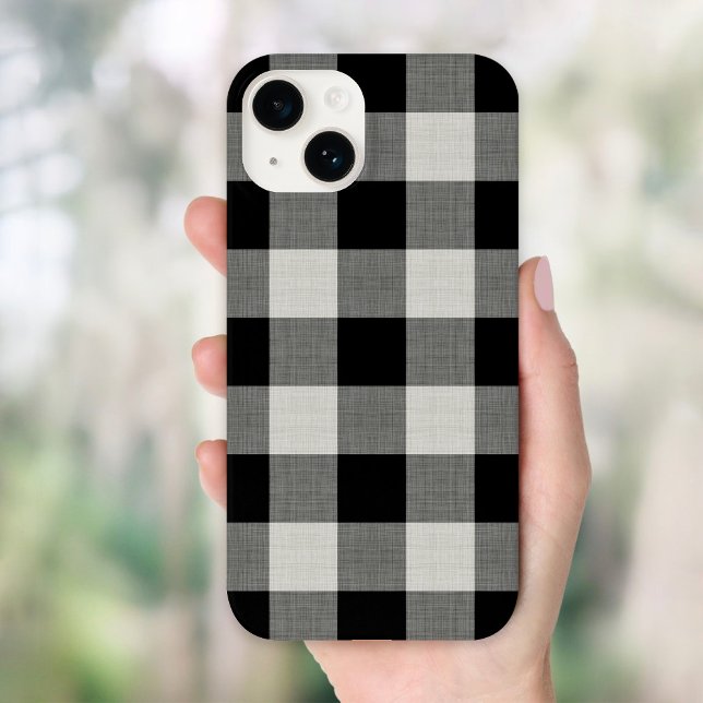 Funda De Case-Mate Para iPhone Cheque de búfalo negro ruso (Subido por el creador)