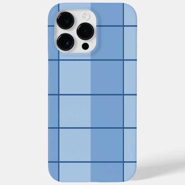 Funda De Case-Mate Para iPhone Cheques Azules Lindos (Reverso)