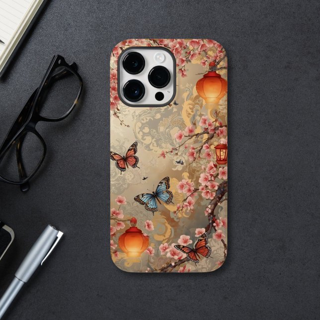Funda De Case-Mate Para iPhone Cherry Blossom Butterfly Lantern (Subido por el creador)