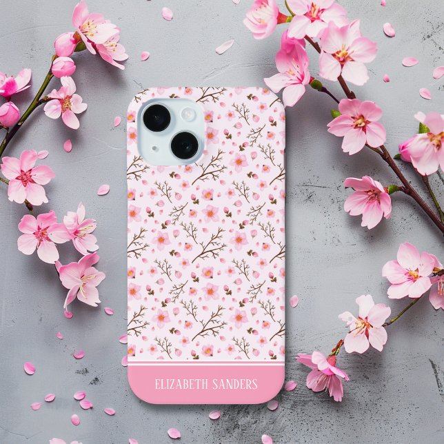 Funda De Case-Mate Para iPhone Cherry Blossom Pattern in pink tones (Subido por el creador)