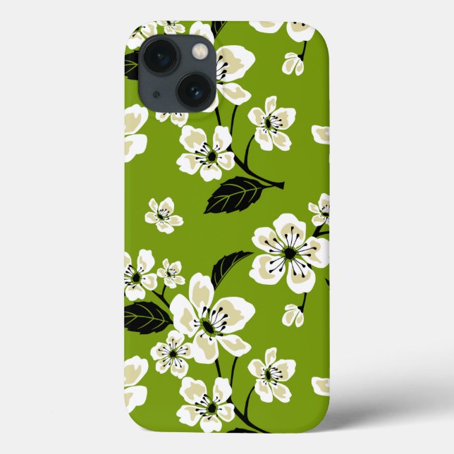 FUNDA DE Case-Mate PARA iPhone CHERRY BLOSSOM - SAKURA (MATCHA GREEN) (Reverso)