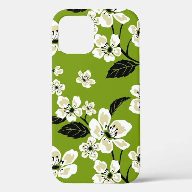 FUNDA DE Case-Mate PARA iPhone CHERRY BLOSSOM - SAKURA (MATCHA GREEN) (Reverso )
