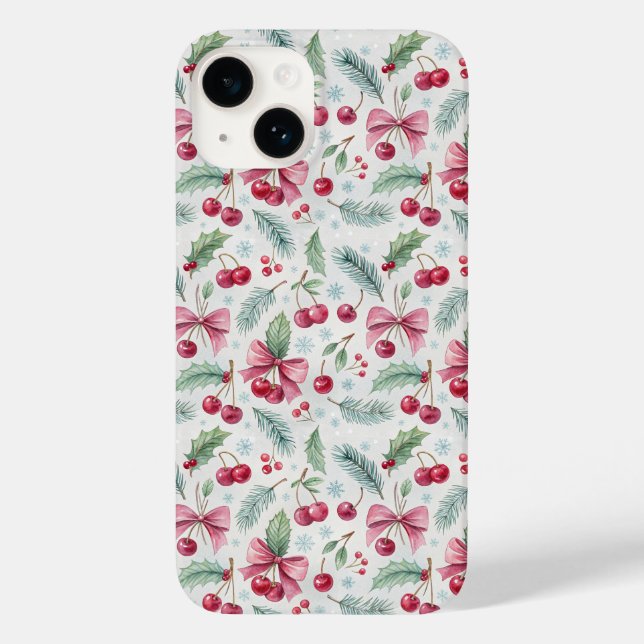 Funda De Case-Mate Para iPhone Cherry Christmas (Reverso )