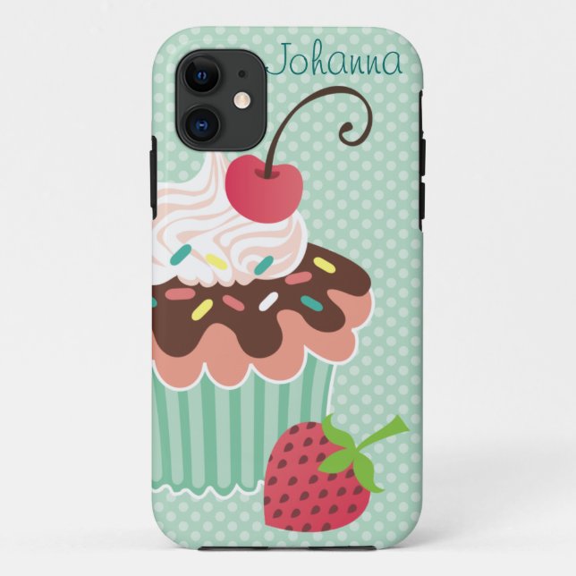 Funda De Case-Mate Para iPhone Cherry & Mint Cupcake iPhone 5 Funda-Funda (Reverso)