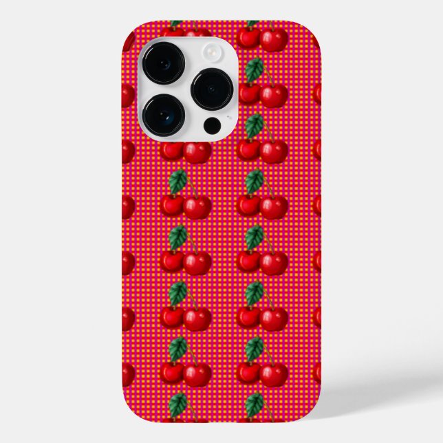 Funda De Case-Mate Para iPhone Cherry Plaid (Reverso )
