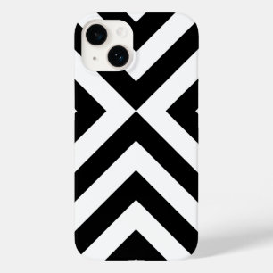 Funda Para iPhone 14 De Case-Mate Chevras blancas y negras